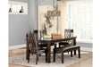 Haddigan Dark Brown Dining Extension Table - D596-35 - Lara Furniture