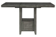 Hallanden Gray Counter Height Dining Extension Table - D589-42 - Lara Furniture