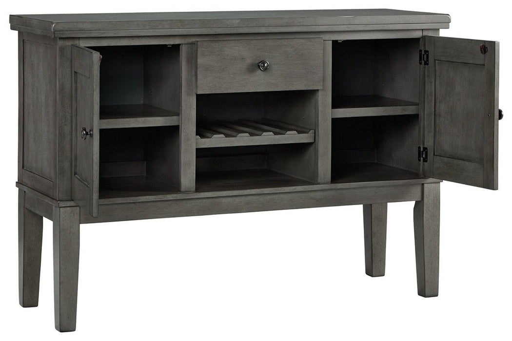 Hallanden Gray Dining Server - D589-60 - Lara Furniture