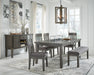 Hallanden Gray Dining Set - Lara Furniture