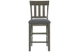 Hallanden Two-tone Gray Counter Height Bar Stool (Set of 2) - D589-124 - Lara Furniture