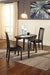 Hammis Dark Brown Round Drop Leaf Dining Set - Lara Furniture