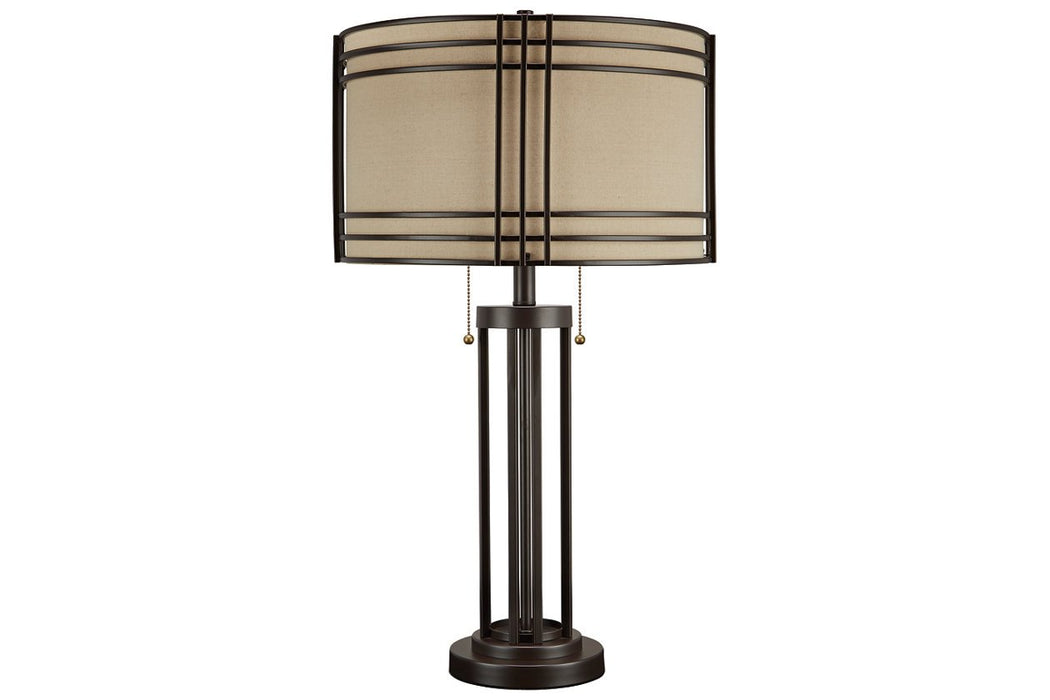 Hanswell Dark Brown Table Lamp - L208294 - Lara Furniture