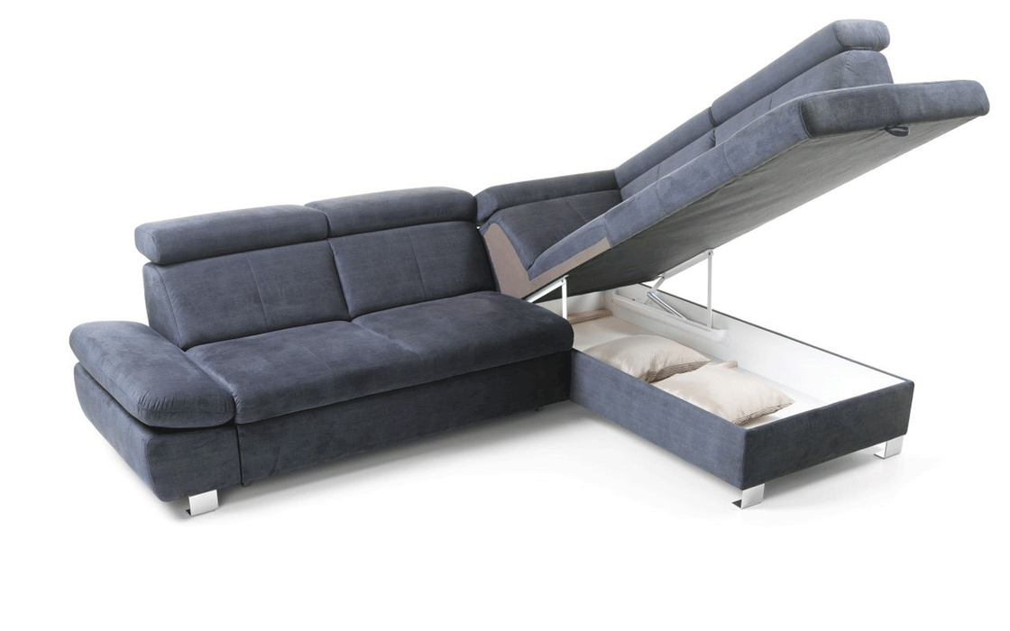 Happy Sectional W/Bed & Storage - i21782 - Lara Furniture