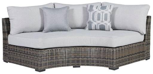 Harbor Court Curved Loveseat with Cushion - P459-861 - Lara Furniture