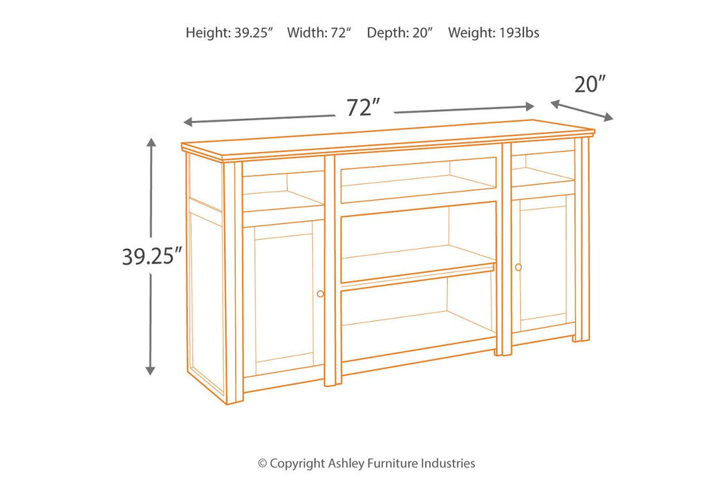 Harpan Reddish Brown 72" TV Stand - W797-68 - Lara Furniture