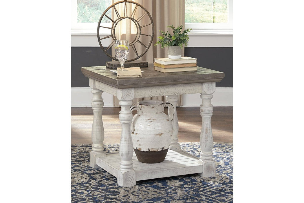 Havalance Gray/White End Table - T814-3 - Lara Furniture