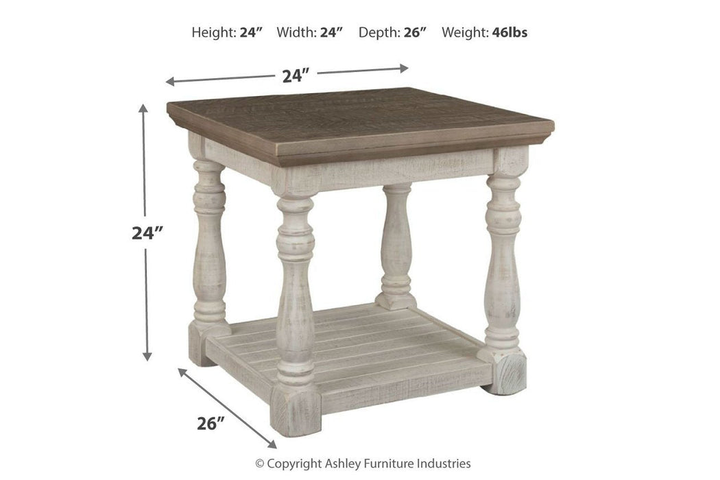 Havalance Gray/White End Table - T814-3 - Lara Furniture