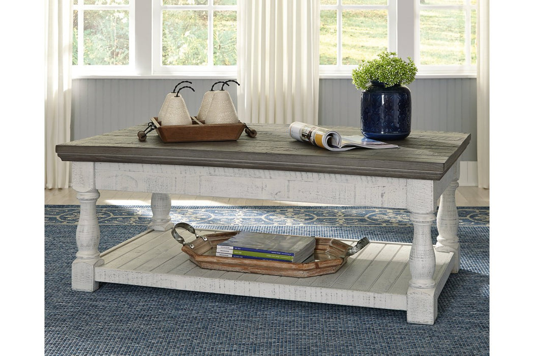 Havalance Gray/White Lift-Top Coffee Table - T814-9 - Lara Furniture