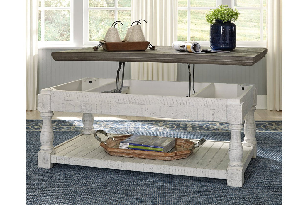 Havalance Gray/White Lift-Top Coffee Table - T814-9 - Lara Furniture