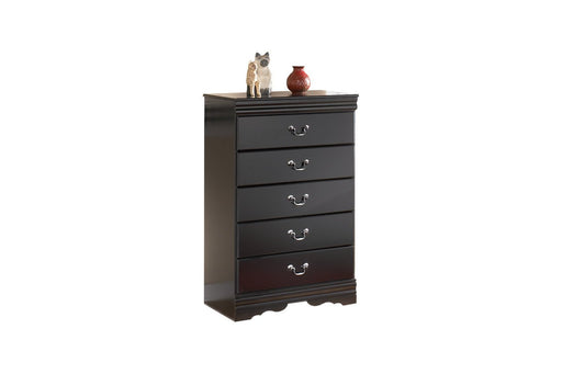 Huey Vineyard Black Chest of Drawers - B128-46 - Lara Furniture