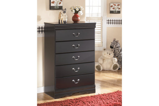 Huey Vineyard Black Chest of Drawers - B128-46 - Lara Furniture