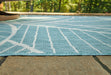 Hulsia Ivory/Aqua 8' x 10' Rug - R900121