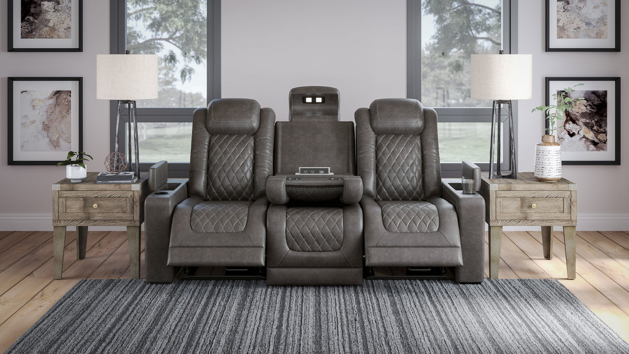 Hyllmont Gray Power Reclining Living Room Set - Lara Furniture