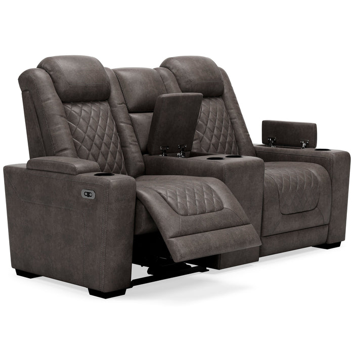 Hyllmont Gray Power Reclining Living Room Set - Lara Furniture