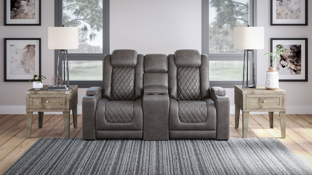 Hyllmont Gray Power Reclining Living Room Set - Lara Furniture