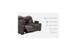 HyllMont Gray Power Reclining Loveseat with Console - 9300318 - Lara Furniture