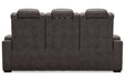 HyllMont Gray Power Reclining Sofa - 9300315 - Lara Furniture