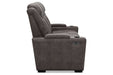 HyllMont Gray Power Reclining Sofa - 9300315 - Lara Furniture