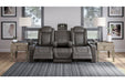 HyllMont Gray Power Reclining Sofa - 9300315 - Lara Furniture