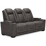 HyllMont Gray Power Reclining Sofa - 9300315 - Lara Furniture