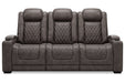 HyllMont Gray Power Reclining Sofa - 9300315 - Lara Furniture