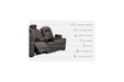 HyllMont Gray Power Reclining Sofa - 9300315 - Lara Furniture