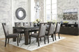 Hyndell Dark Brown Dining Room Set - Lara Furniture