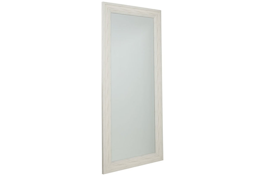 Jacee Antique White Floor Mirror - A8010217 - Lara Furniture