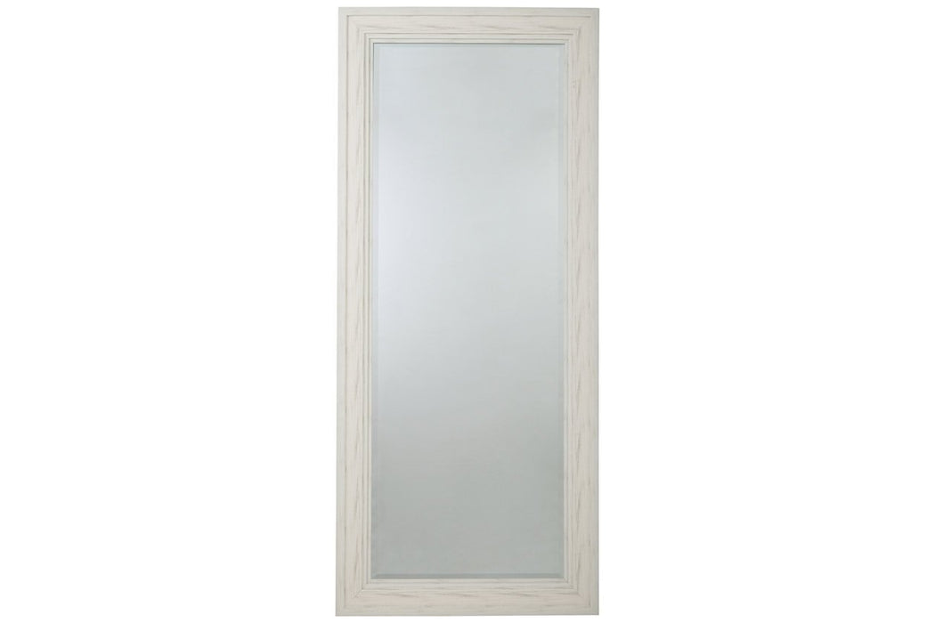 Jacee Antique White Floor Mirror - A8010217 - Lara Furniture