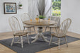 Jack Gray/Brown Keyhole Round Dining Room Set - Lara Furniture