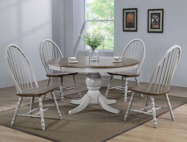 Jack Gray/Brown Round Dining Room Set - Lara Furniture