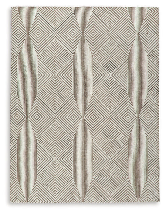 Jadott Beige/Brown Large Rug - R406801