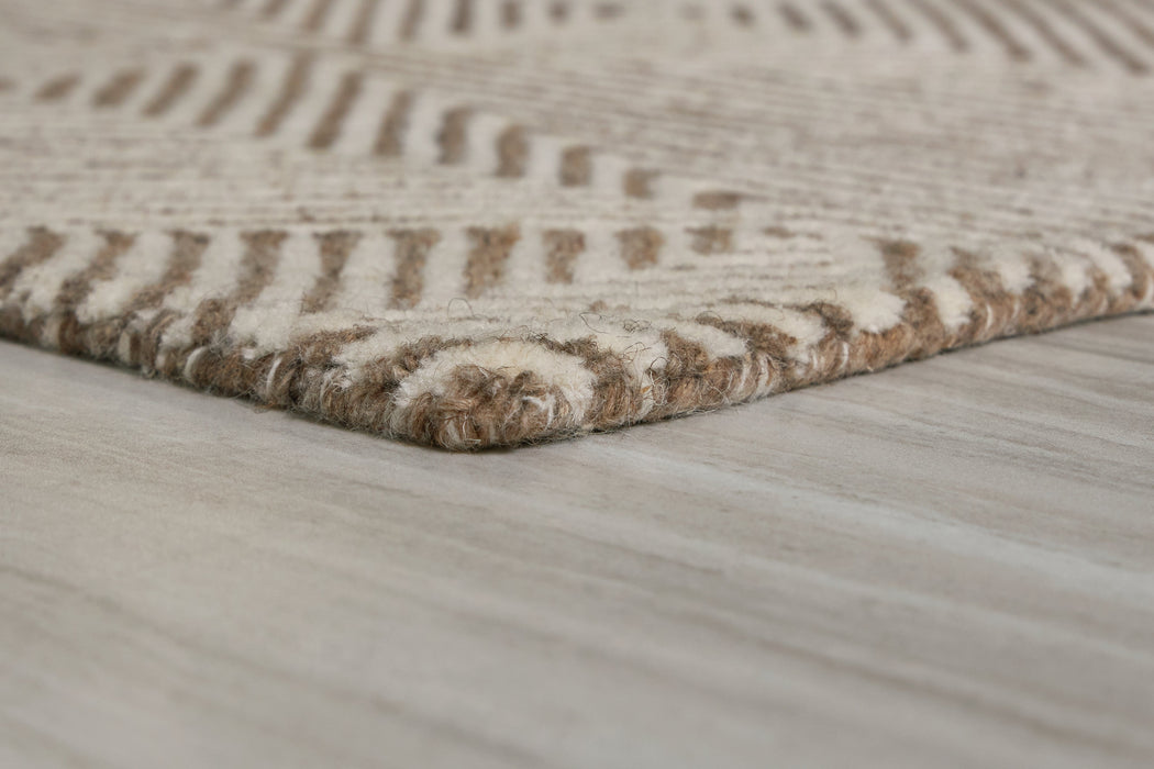 Jadott Beige/Brown Medium Rug - R406802