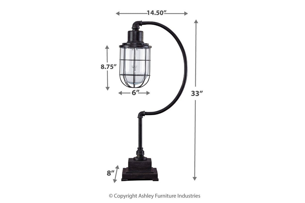 Jae Antique Black Desk Lamp - L734232 - Lara Furniture