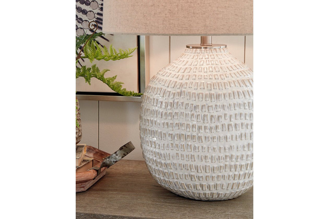 Jamon Beige Table Lamp - L100764 - Lara Furniture