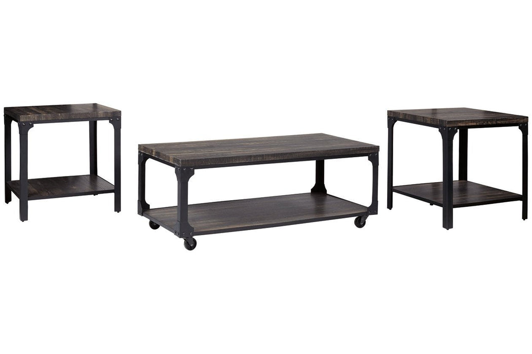 Jandoree Brown/Black Table (Set of 3) - T108-13 - Lara Furniture