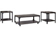 Jandoree Brown/Black Table (Set of 3) - T108-13 - Lara Furniture