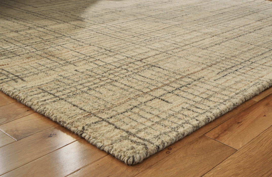 Janston Ivory/Gray/Tan Large Rug - R406861