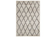 Jarmo Cream/Gray 5' x 7' Rug - R402622 - Lara Furniture