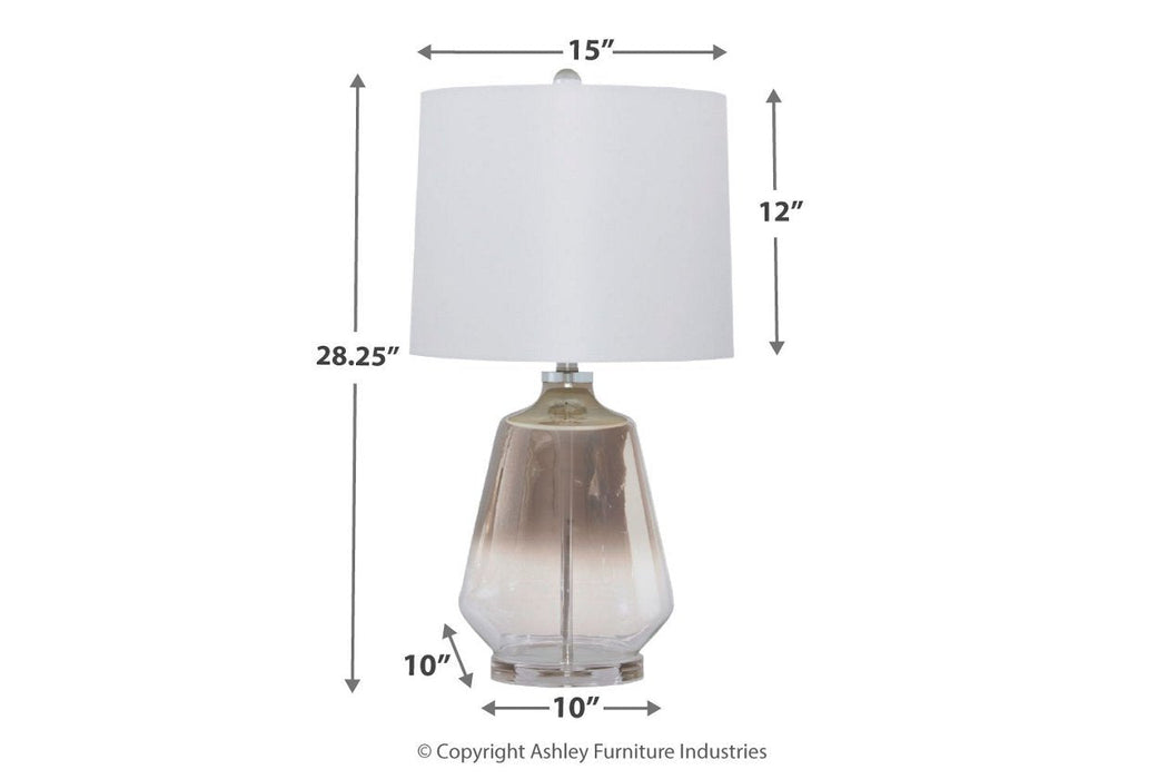 Jaslyn Silver Finish Table Lamp - L430414 - Lara Furniture