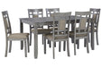 Jayemyer Charcoal Gray Dining Table and Chairs (Set of 7) - D368-425 - Lara Furniture