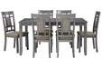 Jayemyer Charcoal Gray Dining Table and Chairs (Set of 7) - D368-425 - Lara Furniture