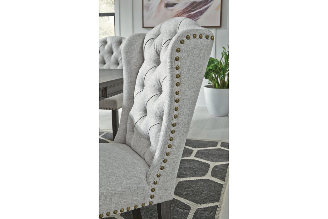 Jeanette Linen Dining Chair (Set of 2) - D702-01 - Lara Furniture