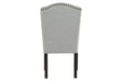 Jeanette Linen Dining Chair (Set of 2) - D702-01 - Lara Furniture