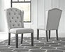 Jeanette Linen Dining Chair (Set of 2) - D702-01 - Lara Furniture