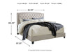 Jerary Gray King Upholstered Bed - B090-782 - Lara Furniture