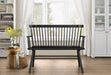 Jerimiah Spindleback Black Bench - 4185-BENCH-BK - Lara Furniture