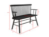 Jerimiah Spindleback Black Bench - 4185-BENCH-BK - Lara Furniture