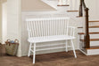 Jerimiah Spindleback White Bench - 4185-BENCH-WH - Lara Furniture